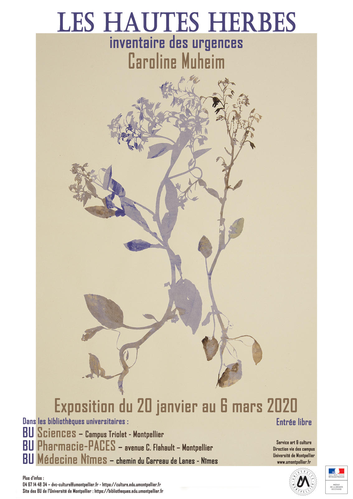 Affiche de l'exposition Les Hautes Herbes